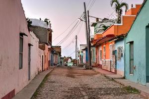 kleurrijk traditioneel huizen in de koloniaal stad- van Trinidad in Cuba, een UNESCO wereld erfgoed plaats. foto