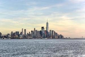 nieuw york stad horizon net zo gezien van weehawken, nieuw Jersey. foto