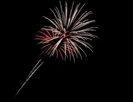 Coney Island Beach Vuurwerk foto