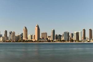 de downtown horizon van san diego, Californië, Verenigde Staten van Amerika Bij de embarcadero. foto