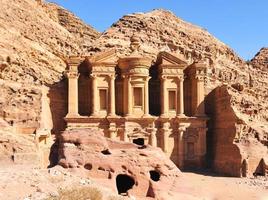 advertentie hun, de klooster tempel, petra, Jordanië foto