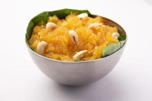 appel sheera of pudding of halwa foto