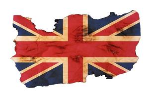 Brits vlag over- oud papier structuur foto