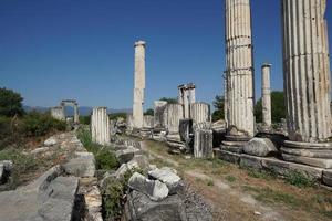 tempel van aphrodite in afrodisis oude stad in aydin, turkiye foto