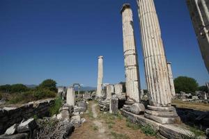 tempel van aphrodite in afrodisis oude stad in aydin, turkiye foto