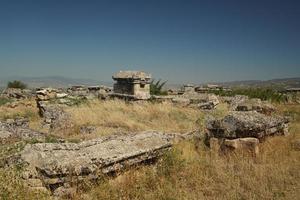 graven Bij hierapolis oude stad, pamukkale, denizli, turkiye foto