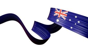 Australisch vlag golvend abstract achtergrond. 3d illustratie. foto