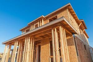 nieuw hout huis framing Bij bouw plaats foto