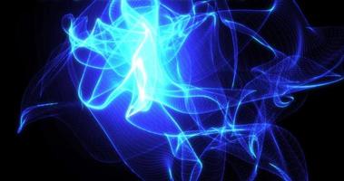 abstract achtergrond met blauw mooi rook van golven en lijnen energie hi-tech magisch laser neon met gloed effect foto