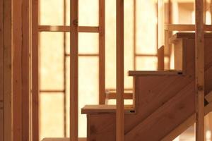 abstract van trap in huis bouw plaats foto