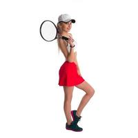 tennis speler met racket foto