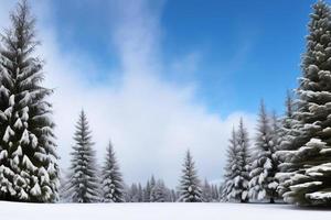 mooi winter achtergrond met sneeuw. nieuw jaar, Kerstmis en andere vakantie, web poster, groet kaart. foto