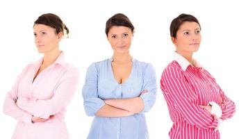 drie Dames in bedrijf kleren foto