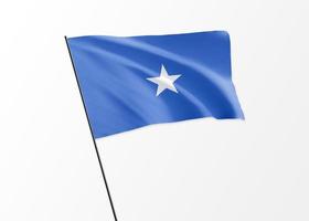 Somalië vlag vliegend hoog in de geïsoleerd achtergrond Somalië onafhankelijkheid dag foto