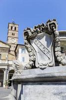 piazza di de kerstman Maria in trastevere in Rome, Italië foto