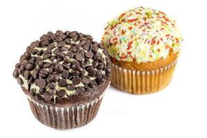 cupcakes Aan wit achtergrond foto
