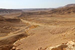 de negev is een woestijn in de midden- oosten, gelegen in de zuiden van Israël. foto