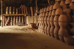 Thais cultuur. traditioneel keramisch pottenbakkerij van ratchaburi. foto