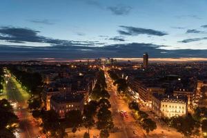 Parijs stad horizon en de majoor bedrijf wijk van la verdediging. foto