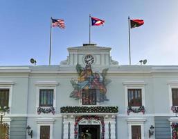 ponce stad hal in puerto rico gedurende de Kerstmis vakantie. foto