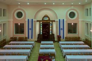 kiev, Oekraïne - juni 26, 2009 - interieur van de galitska synagoge in kiev, Oekraïne. foto