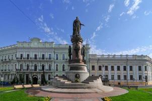 monument van catherine ii de Super goed en naar de oprichters van Odessa in Odessa, Oekraïne. het was gebouwd in 1900. in 1920 het was gedemonteerd door communisten en hersteld opnieuw in 2007. foto