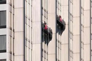 venster wasmachine in een kantoor toren in downtown Manhattan in nieuw york stad foto