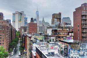 nieuw york stad - juli 30, 2016 - stedelijk landschap van Chinatown in nieuw york stad. foto