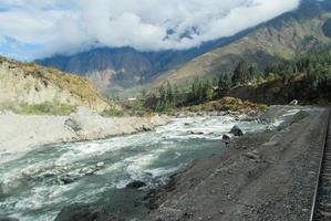 urubamba rivier- in de buurt machu Picchu foto