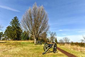 kanonnen Aan een slagveld in fredericksburg, Virginia foto