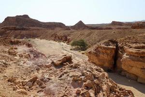 de negev is een woestijn in de midden- oosten, gelegen in de zuiden van Israël. foto