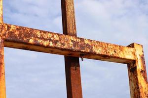 structuur van oud en roestig ijzer. foto