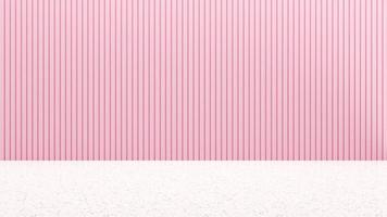 3d renderen roze houten lat en wit terrazzo verdieping pagina foto