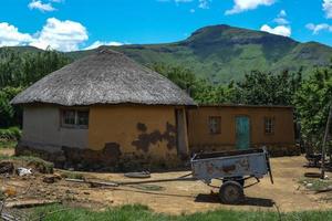 traditioneel huis in Lesotho foto