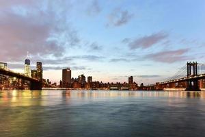 Brooklyn brug en Manhattan visie foto