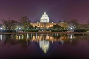 Capitol gebouw Bij nacht bouw - Washington, gelijkstroom foto