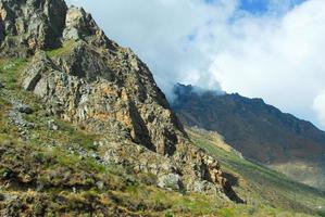 visie van pad tussen cusco en machu picchu, Peru foto