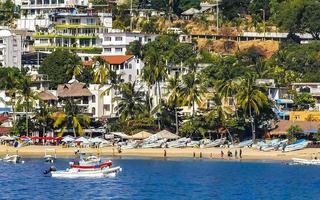 puerto escondido oaxaca Mexico 2022 visvangst boten Bij de haven strand in puerto escondido Mexico. foto