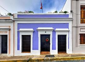 klassiek koloniaal stijl architectuur van san juan, puerto rico. foto