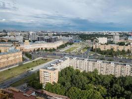 antenne visie van de stad horizon in Moskou, Rusland gedurende de dag. foto