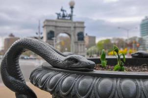 groots leger plein door vooruitzicht park in brooklyn, nieuw york. foto