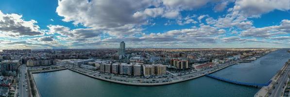 panoramisch antenne visie van de schapenkop baai buurt van brooklyn, nieuw york. foto