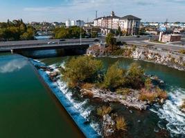 antenne visie van de water vallen dat de stad van Idaho valt, ID kaart Verenigde Staten van Amerika is genaamd na. foto