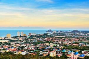 mooi aangelegd van hua hin stad foto