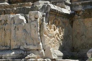 Verlichting in theater van perge oude stad in antalya, turkiye foto