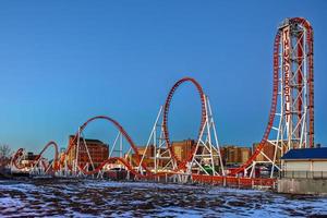 blikseminslag achtbaan in coney eiland, brooklyn, nieuw york stad, 2022 foto