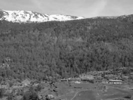 flam en de aurlandsfjord in noorwegen foto