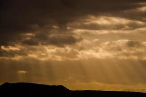 lucht visie over- de zonsondergang foto