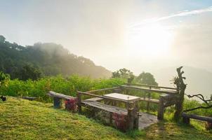 podium voor natuurlijk visie Aan gezichtspunt doi ang khang berg foto