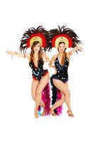 Dames met carnaval kostuum foto